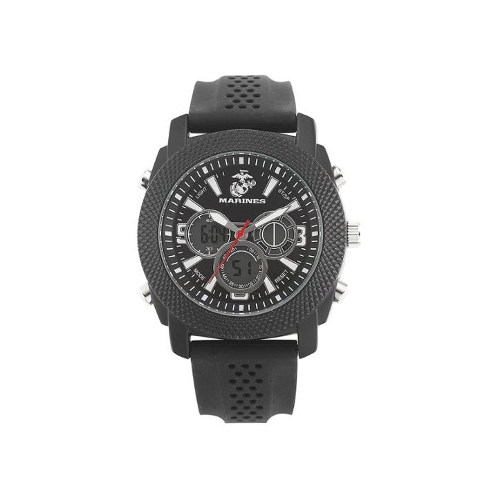 Wrist Armor C21 Mens Us Marine Corps Rubber Strap Chronograph Watch