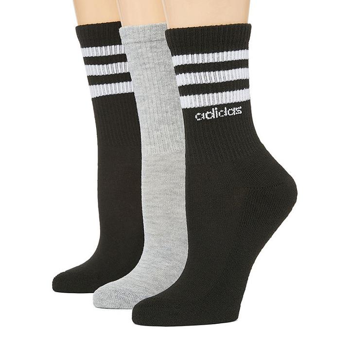 Adidas 3 Pk Striped Crew