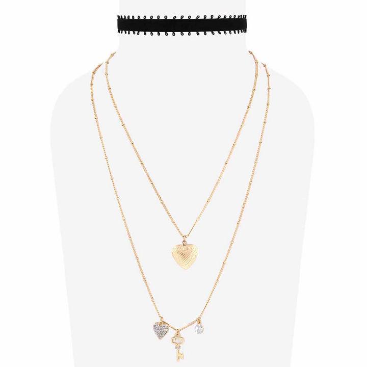 Decree Womens 2-pack Round Necklace Set