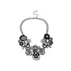 Mixit&trade; Black Lace Flower Statement Necklace