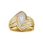 Womens 1 Ct. T.w. Genuine Diamond 14k Gold Bridal Set