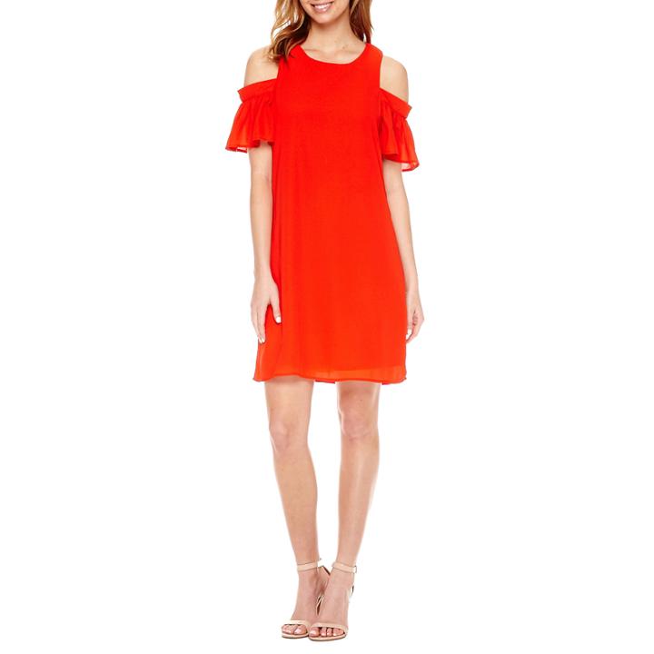 City Streets Short Sleeve Shift Dress