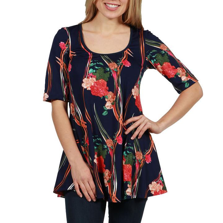 24/7 Comfort Apparel Addison Tunic Top