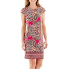 R & K Originals Cap-sleeve Paisley Print Shift Dress