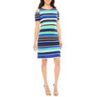 Ronni Nicole Short Sleeve Cold Shoulder Shift Dress