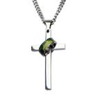 Inox Jewelry Mens Stainless Steel Cross Pendant Necklace With Camo Ring