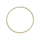 Made In Italy 18k Tri-color Gold Bead Necklace