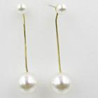 Vieste Rosa Prl 0518 Modern Pearl White Drop Earrings