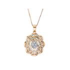 1 Ct. T.w. Diamond Two-tone 10k Gold Turtle Shell Pendant Necklace