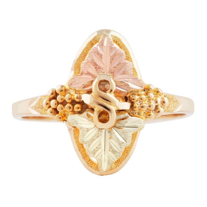 Black Hills Gold Landstroms Womens 10k Gold Sterling Silver Cocktail Ring