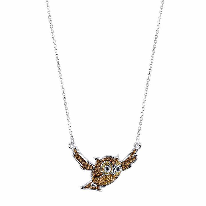 Sparkle Allure Womens Brown Round Pendant Necklace