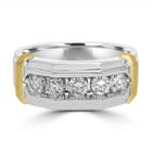 Mens Diamond 10k Gold Band