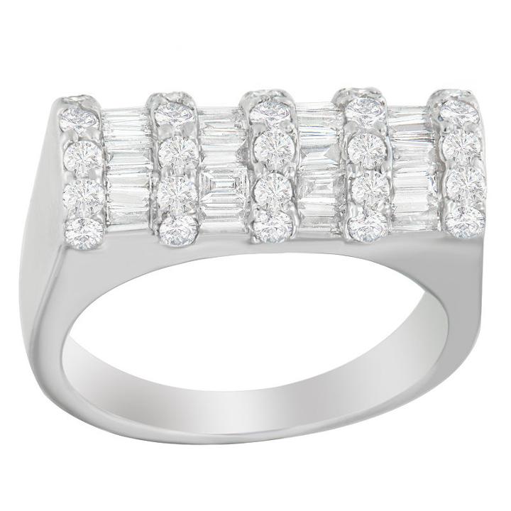 Womens 1 3/4 Ct. T.w. White Diamond 14k Gold Cocktail Ring