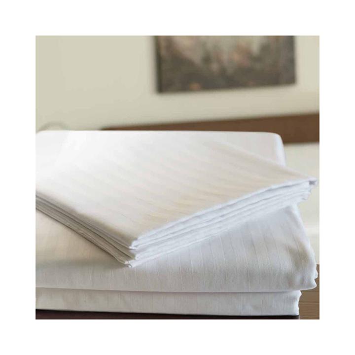 24-pc 220tc Sateen Stripe Flat Sheet