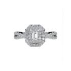 Modern Bride Signature 1 Ct. T.w. Diamond 14k White Gold Emerald-cut Bridal Ring