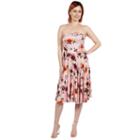 24seven Comfort Apparel Melina Pink Floral Strapless Dress