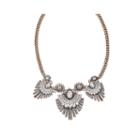 Mixit Crystal Gold-tone Statement Necklace