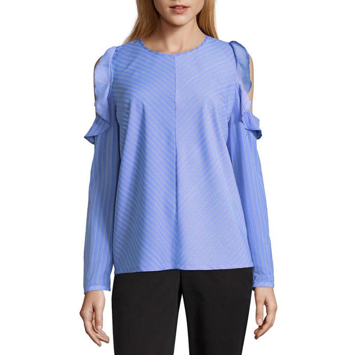 Liz Claiborne Cold Shoulder Top- Talls