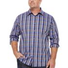 Claiborne Clbn Fashion Woven Long Sleeve Button-front Shirt-big And Tall