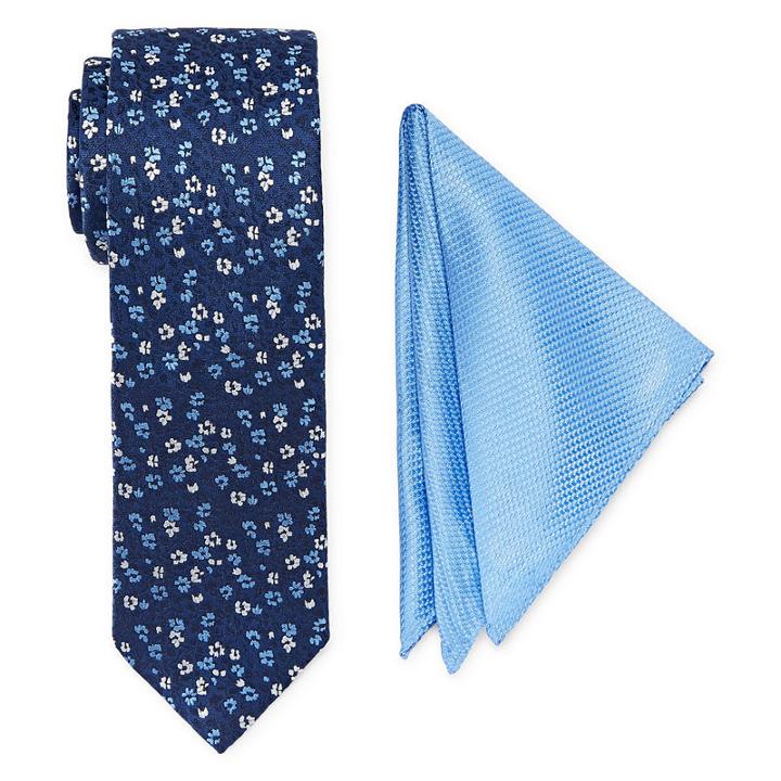 U.s. Polo Assn. Tie Hankie Floral Set