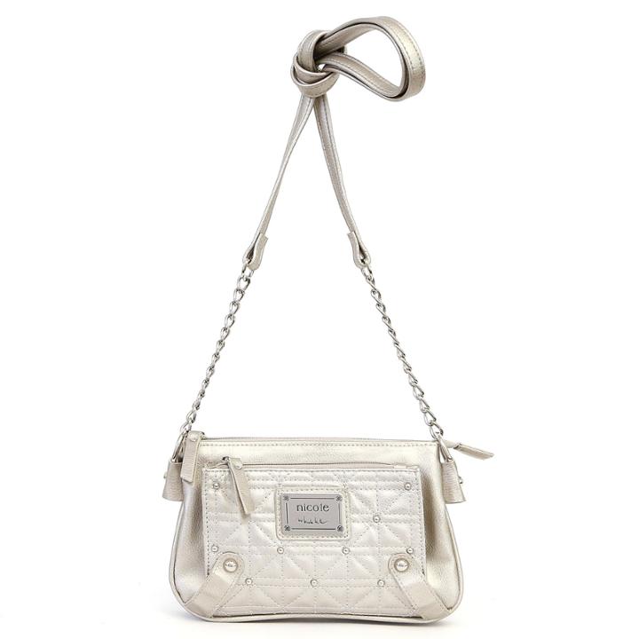 Nicole By Nicole Miller Suzie Quilted Studded Mini Crossbody Wallet