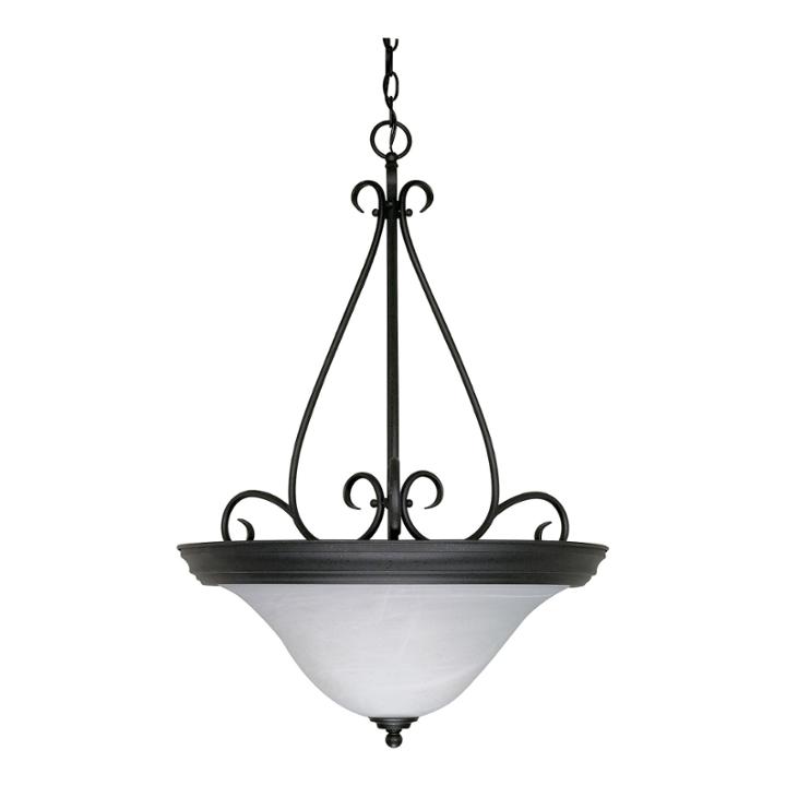 Filament Design 3-light Textured Black Pendant