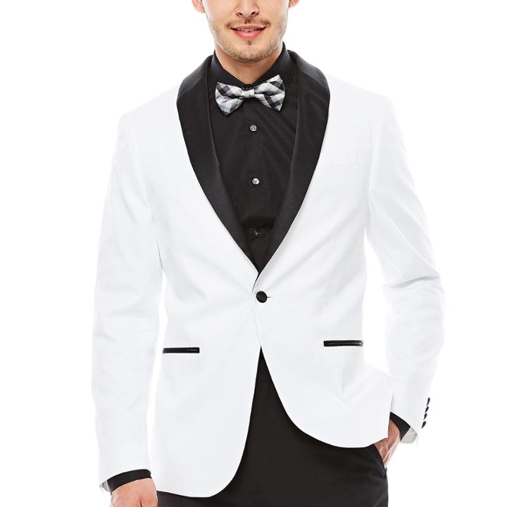 Jf J. Ferrar White Tuxedo Jacket
