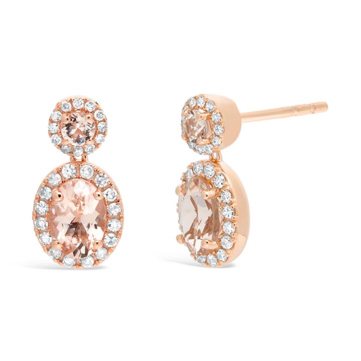 1/4 Ct. T.w. Oval Pink Morganite 10k Gold Stud Earrings
