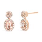 1/4 Ct. T.w. Oval Pink Morganite 10k Gold Stud Earrings
