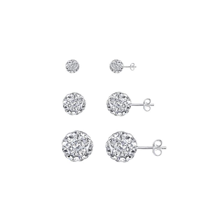 Sparkle Allure 3-pc. Multi Color Crystal Sterling Silver Earring Sets