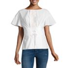 Belle + Sky Flutter Sleeve Corset Top