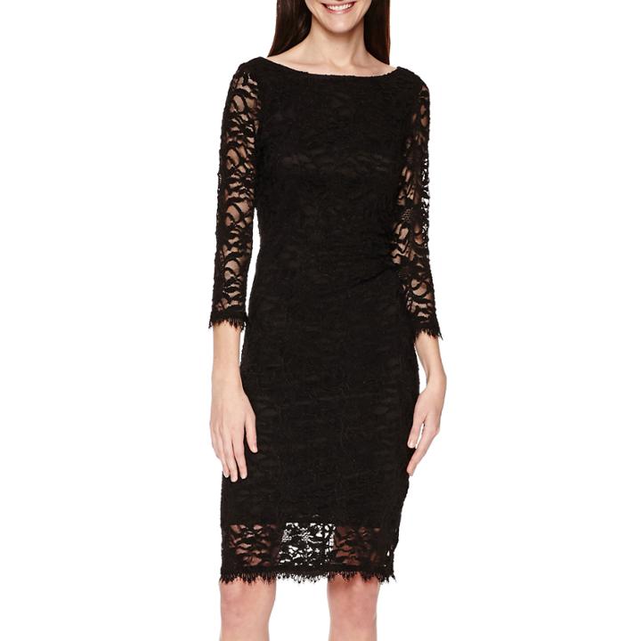Tiana B. 3/4-sleeve Allover Lace Dress - Tall