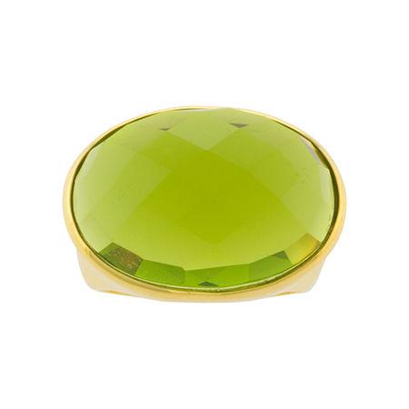Athra Green Oval Glass Ring