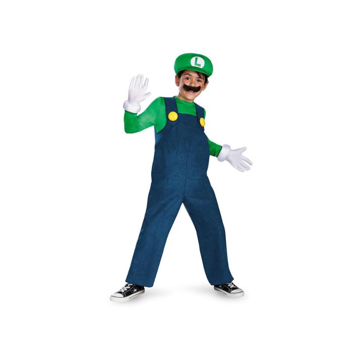 Super Mario Bros Deluxe Luigi Child Costume