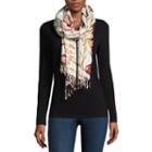 Liz Claiborne Floral Fringe Pashmina Scarf