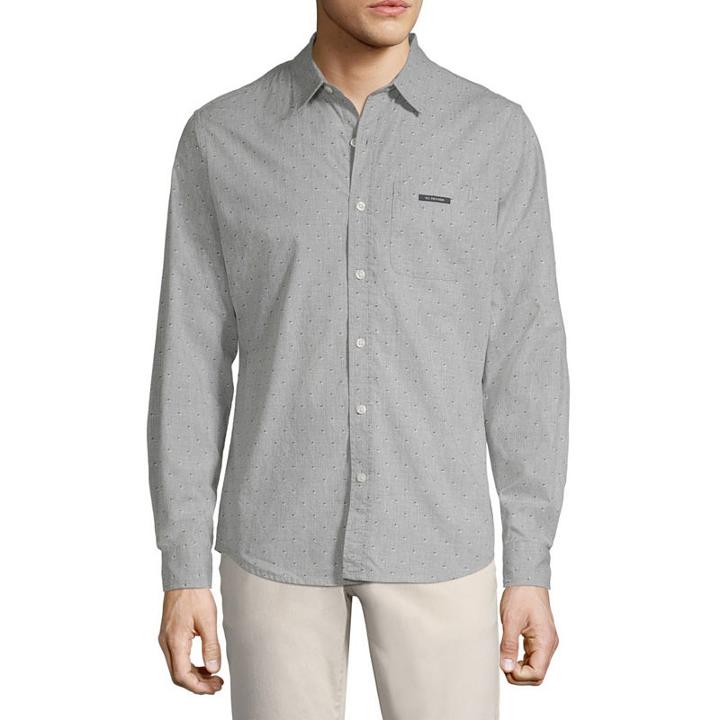 U.s. Polo Assn. Long Sleeve Dots Button-front Shirt-slim
