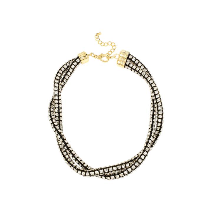 Bleu&trade; Crystal Two-row Twisted Collar Necklace
