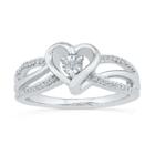 Promise My Love Womens Diamond Accent Genuine Round White Diamond Promise Ring