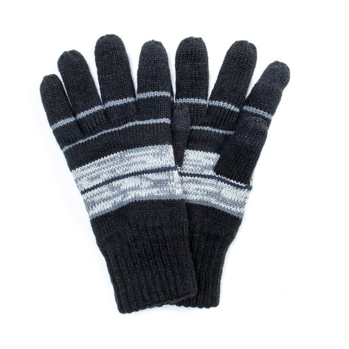 Muk Luks Striped Texting Gloves