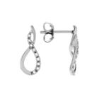 1/5 Ct. T.w. Diamond Sterling Silver Swirl Earrings