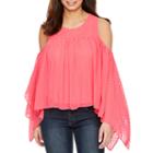 Bold Elements Short Sleeve Asymmetrical Cold Shoulder Top