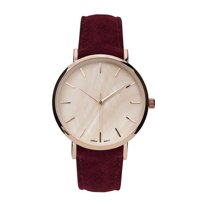 Geneva Platinum Womens Red Strap Watch-10133