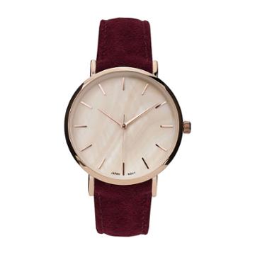 Geneva Platinum Womens Red Strap Watch-10133