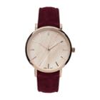 Geneva Platinum Womens Red Strap Watch-10133