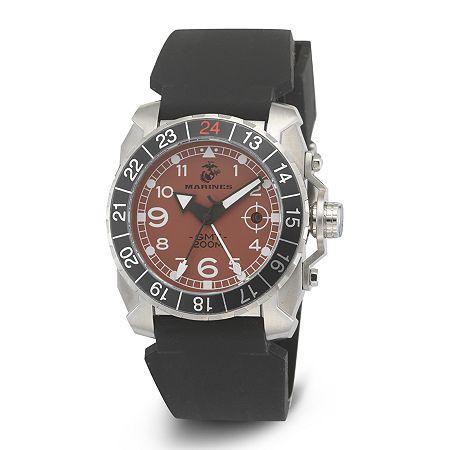 Wrist Armor Wa139 Mens Us Marine Corps Stainless Steel Watch