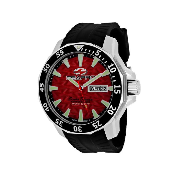 Sea-pro Diver Limited Edition Mens Black Strap Watch-sp8317