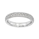 Personally Stackable Sterling Silver Double Patterned Ring