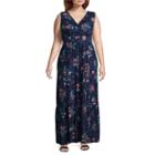 St. John's Bay Sleeveless Floral Print Maxi Dress - Plus