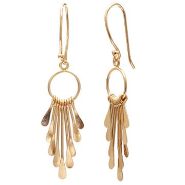 Gold Reflection Gold Over Brass Drop Earrings