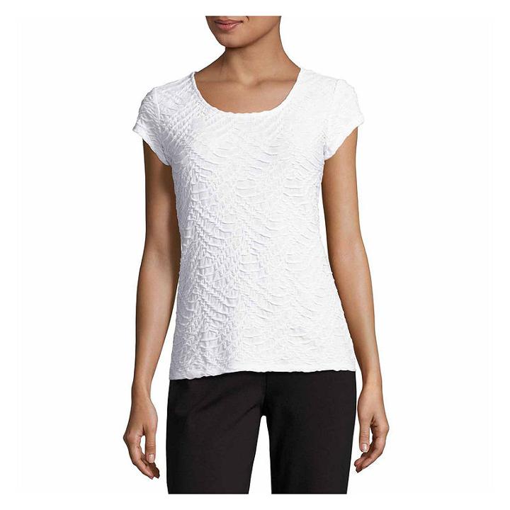 Liz Claiborne Short Sleeve Crew Neck T-shirt-womens - Tall